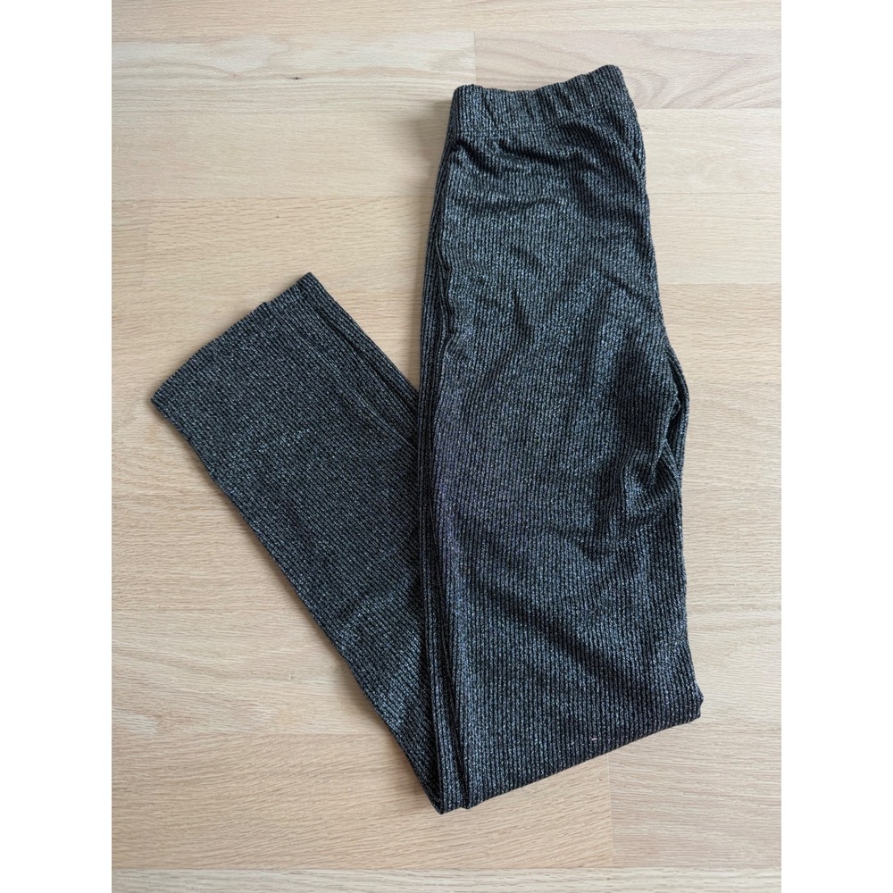 Gap Kids Sparkle Ribbed Metallic Pants Black Silver XXL 14-16 NEW